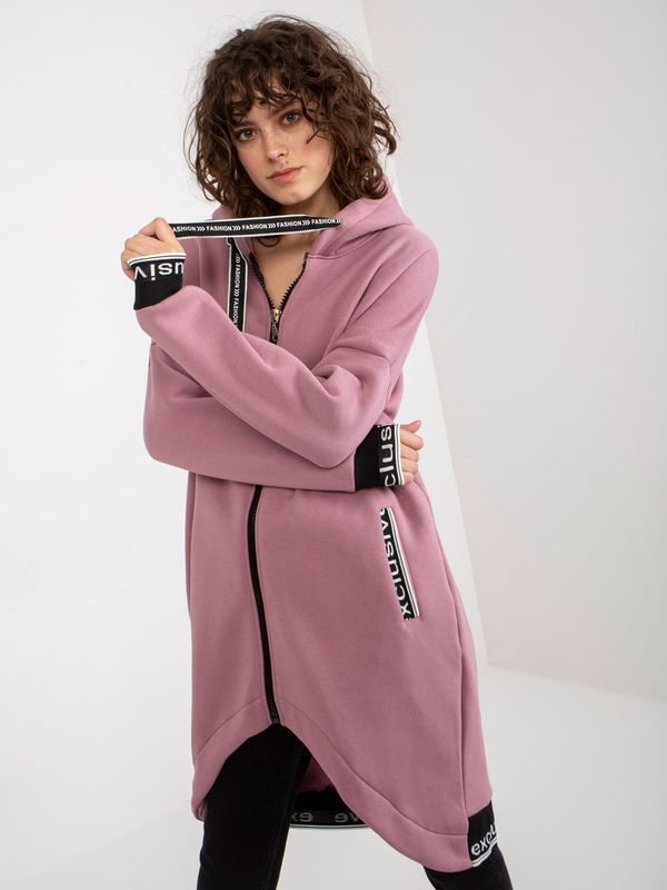 Fashionhunters Dark pink long hoodie for women by Mayar
