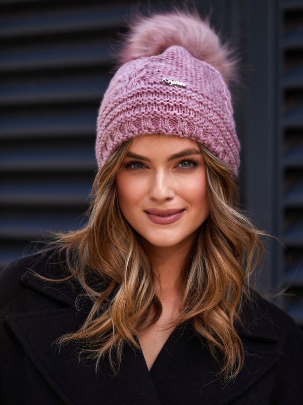FASARDI Dark pink women's cap for the winter