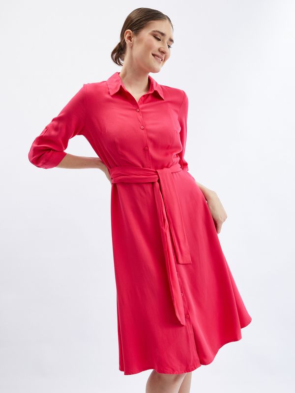 Orsay Dark pink women's shirt dress ORSAY