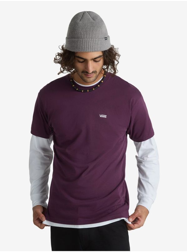 Vans Dark purple men's T-shirt VANS Left Chest Logo - Men's