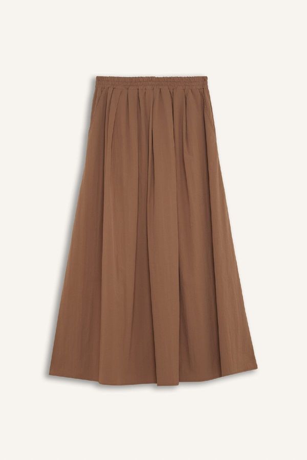 DEFACTO DEFACTO A Cut Normal Waist Basic Straight Flared Maxi Skirt