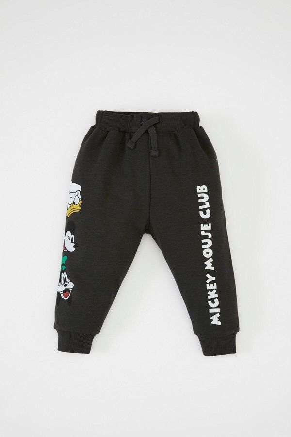 DEFACTO DEFACTO Baby Boy Anthracite Elastic Waist Leg Disney Mickey & Minnie Sweatpants