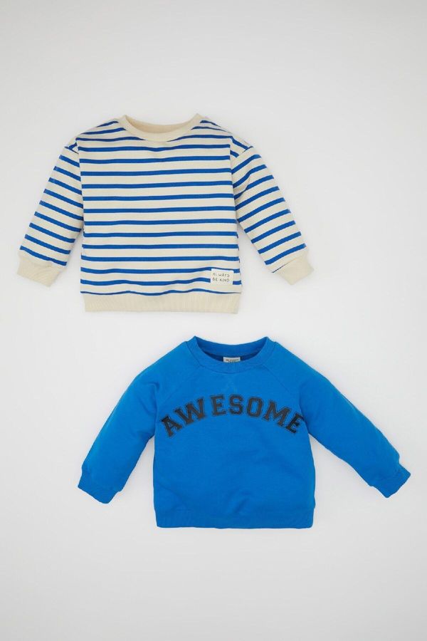 DEFACTO DEFACTO Baby Boy Crew Neck 2-Pack Sweatshirt