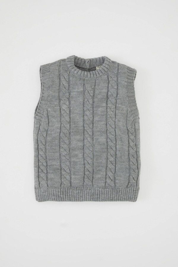 DEFACTO DEFACTO Baby Boy Crew Neck Knitted Pattern Knitwear Sweater