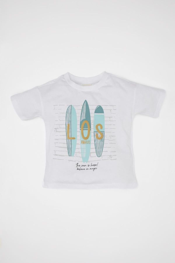 DEFACTO DEFACTO Baby Boy Crew Neck Printed Short Sleeve T-Shirt