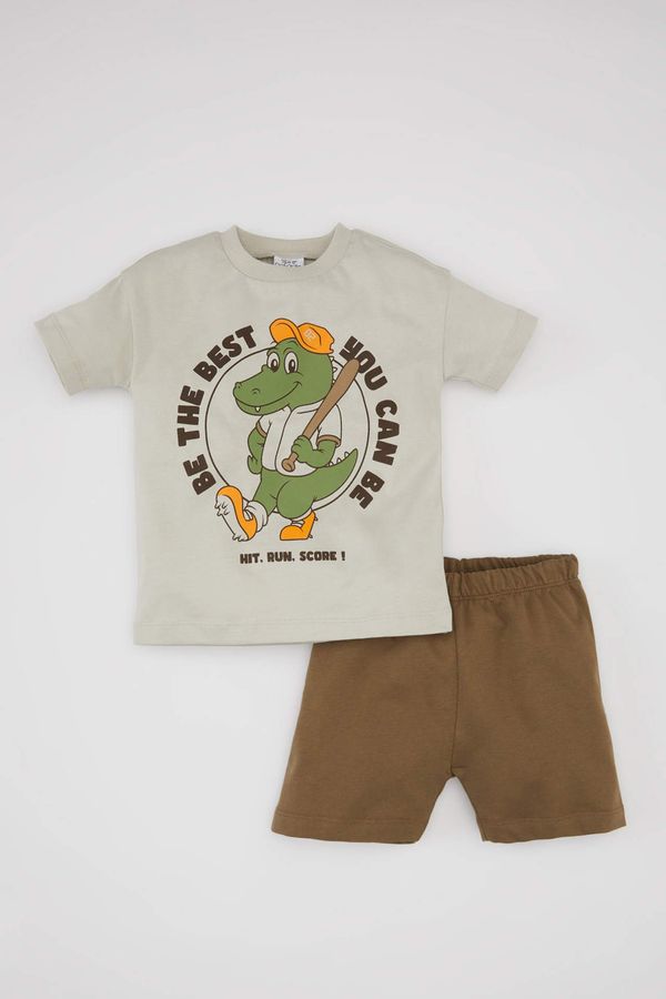 DEFACTO DEFACTO Baby Boy Dinosaur Printed 2 Piece Set