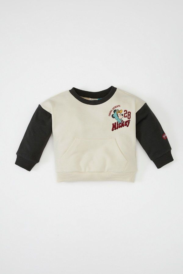 DEFACTO DEFACTO Baby Boy Disney Mickey & Minnie Crew Neck Sweatshirt