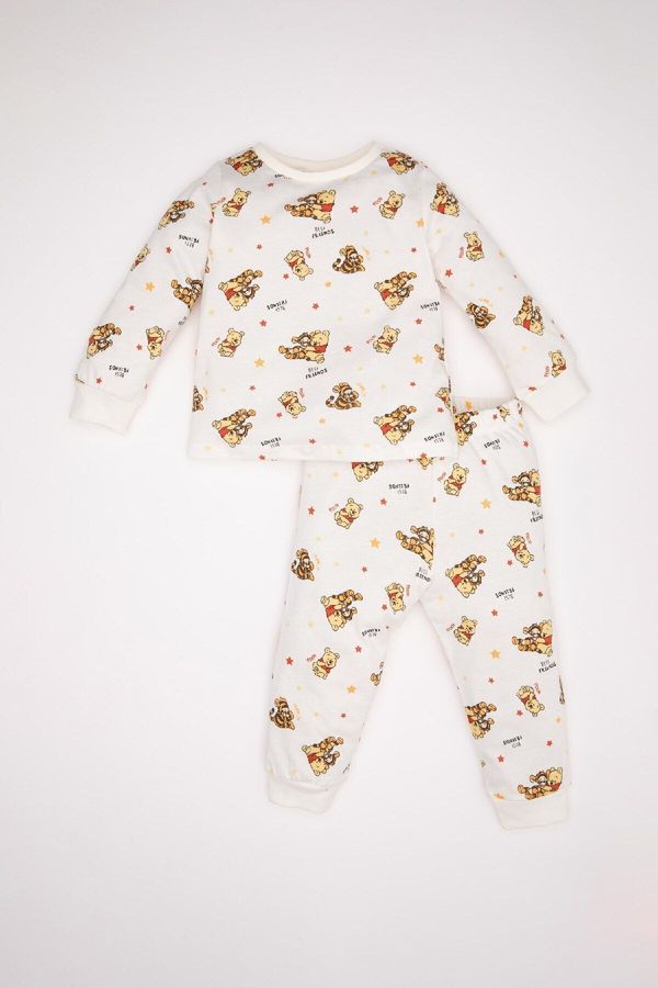 DEFACTO DEFACTO Baby Boy Disney Winnie The Pooh Long Sleeve Top Long Bottom Cotton Pajama Set