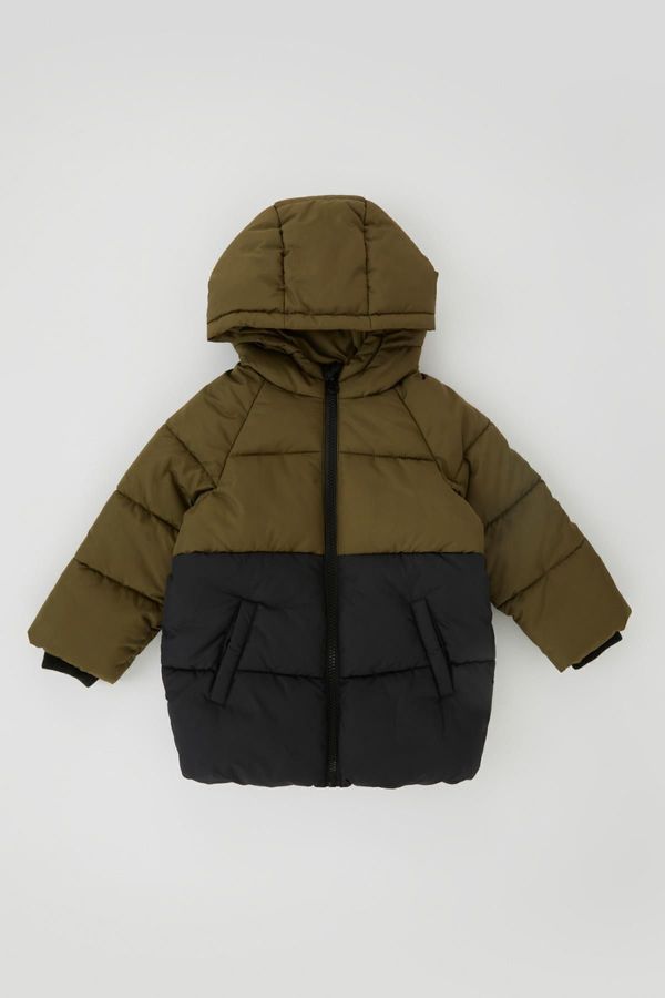 DEFACTO DEFACTO Baby Boy Fleece Lined Water Repellent Puffer Coat