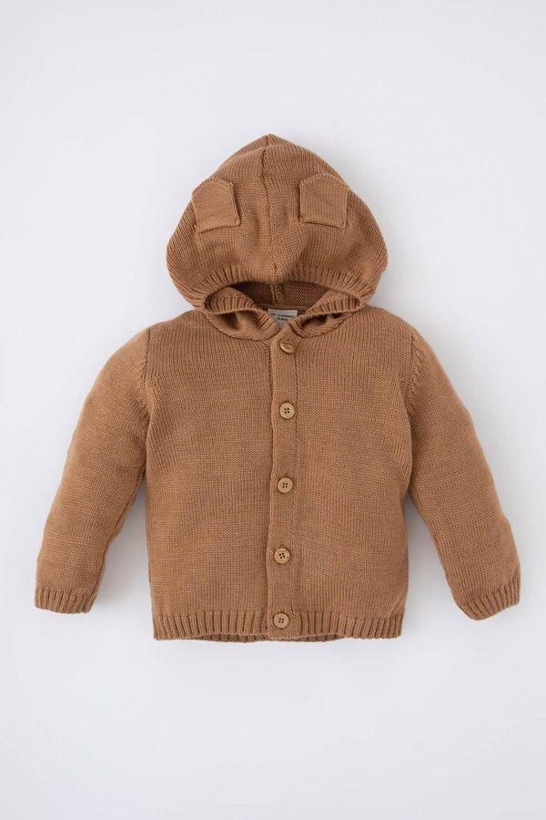 DEFACTO DEFACTO Baby Boy Hooded Knitwear Cardigan