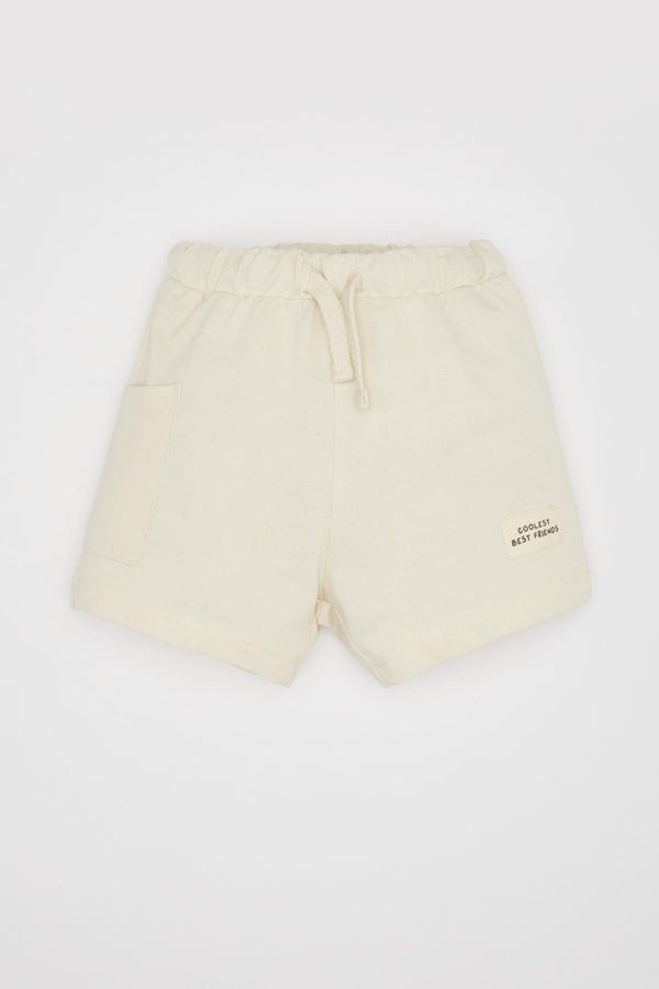 DEFACTO DEFACTO Baby Boy Label Printed Pique Shorts