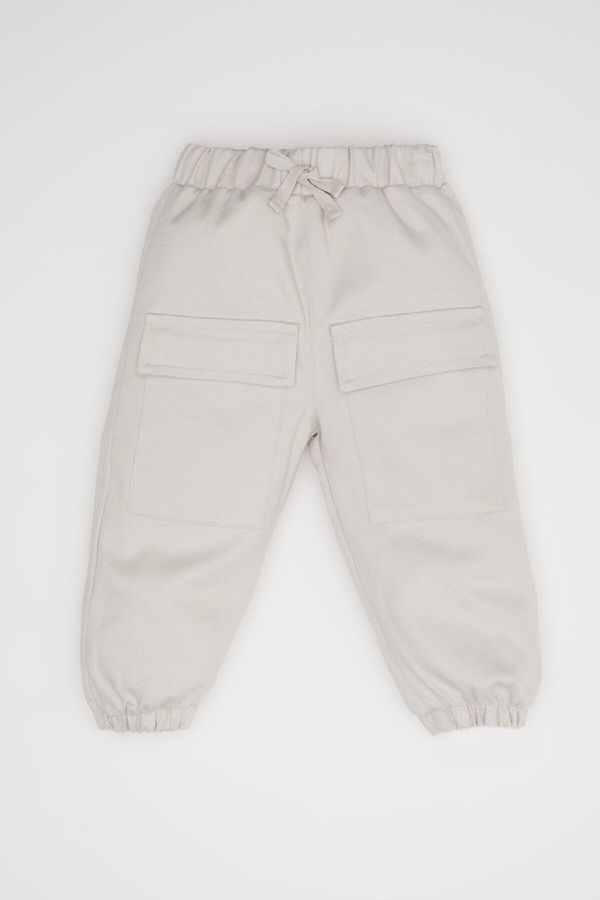 DEFACTO DEFACTO Baby Boy Lace-Up Pocket Elastic Leg Jogger Gabardine Pants