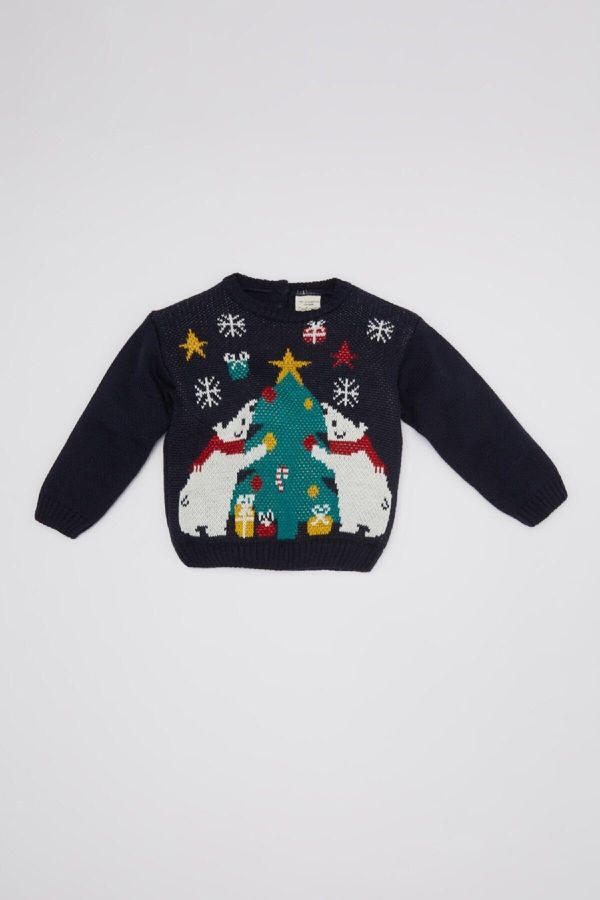 DEFACTO DEFACTO Baby Boy New Year Printed Sweater