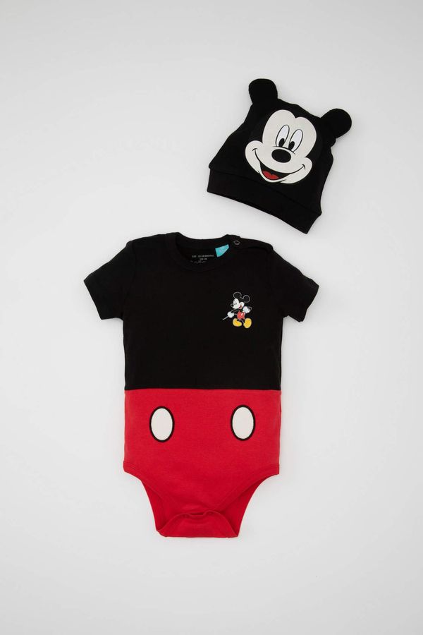 DEFACTO DEFACTO Baby Boy Newborn Disney Mickey & Minnie 2 Piece Snap Body