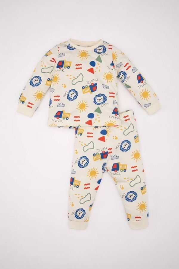 DEFACTO DEFACTO Baby Boy Patterned Long Sleeve Cotton Pajama Set