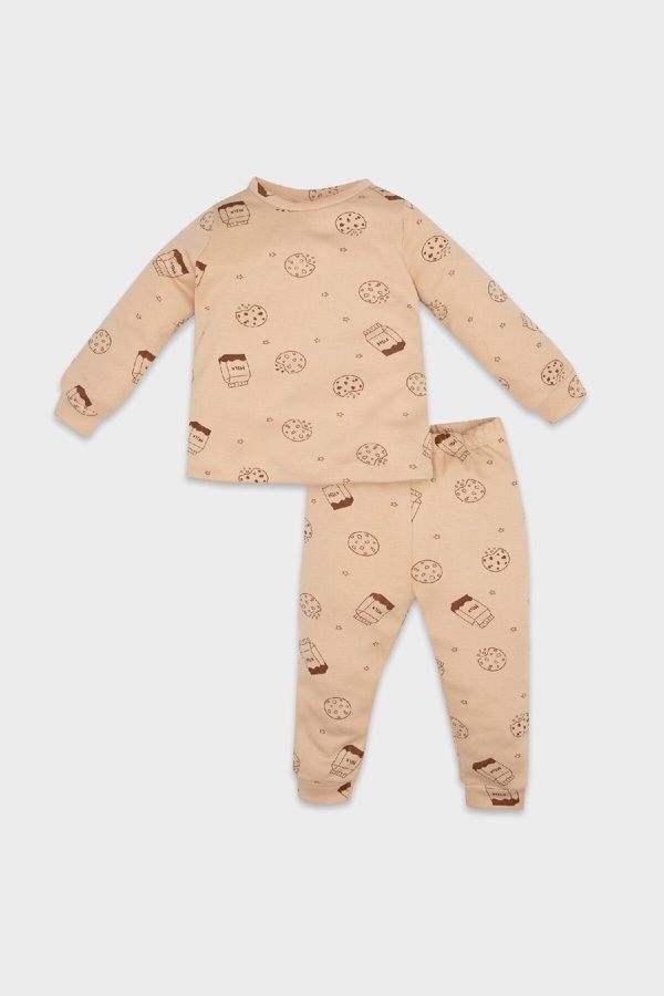 DEFACTO DEFACTO Baby Boy Patterned Long Sleeve Pajama Set