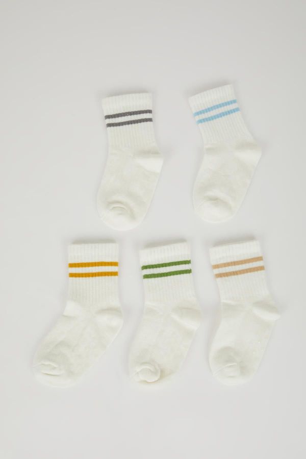 DEFACTO DEFACTO Baby Boy Seamless 5-Pack Cotton Long Socks