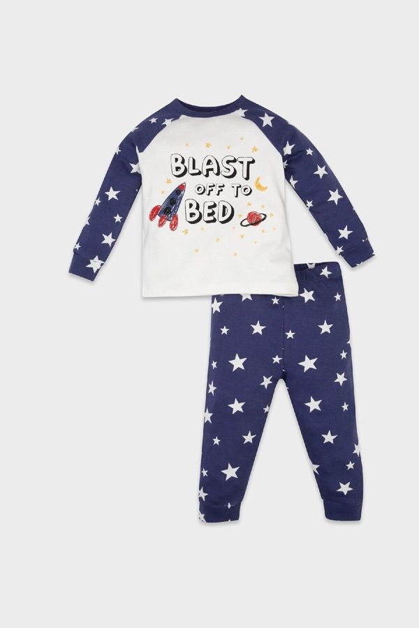 DEFACTO DEFACTO Baby Boy Star Patterned Long Sleeve Cotton Pajama Set