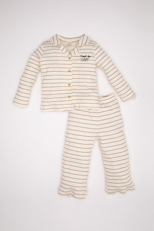 DEFACTO DEFACTO Baby Boy Striped Long Sleeve Pajama Set