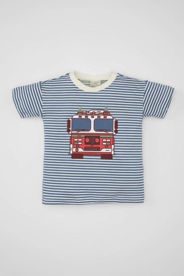 DEFACTO DEFACTO Baby Boy Vehicle Printed Short Sleeve T-Shirt