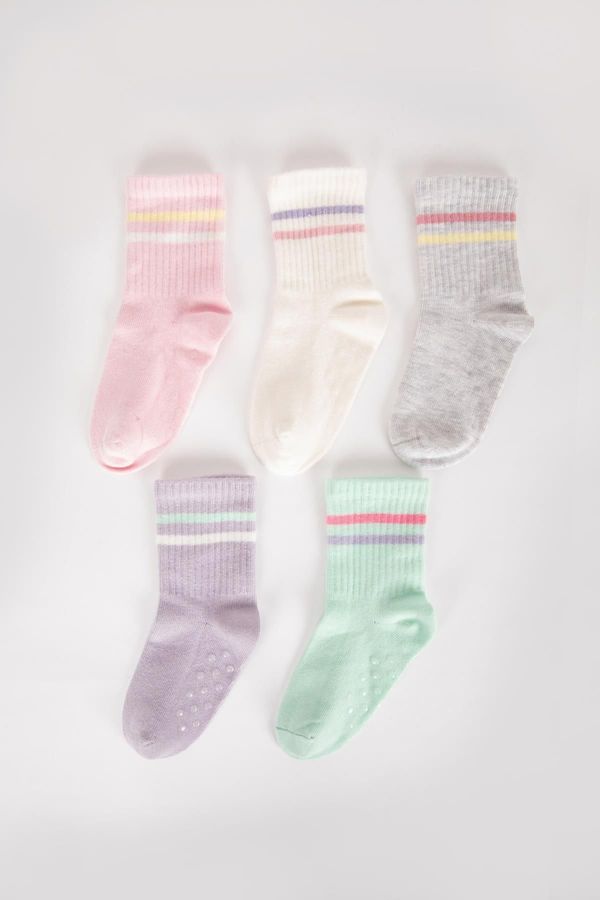 DEFACTO DEFACTO Baby Girl 5-Pack Cotton Long Socks