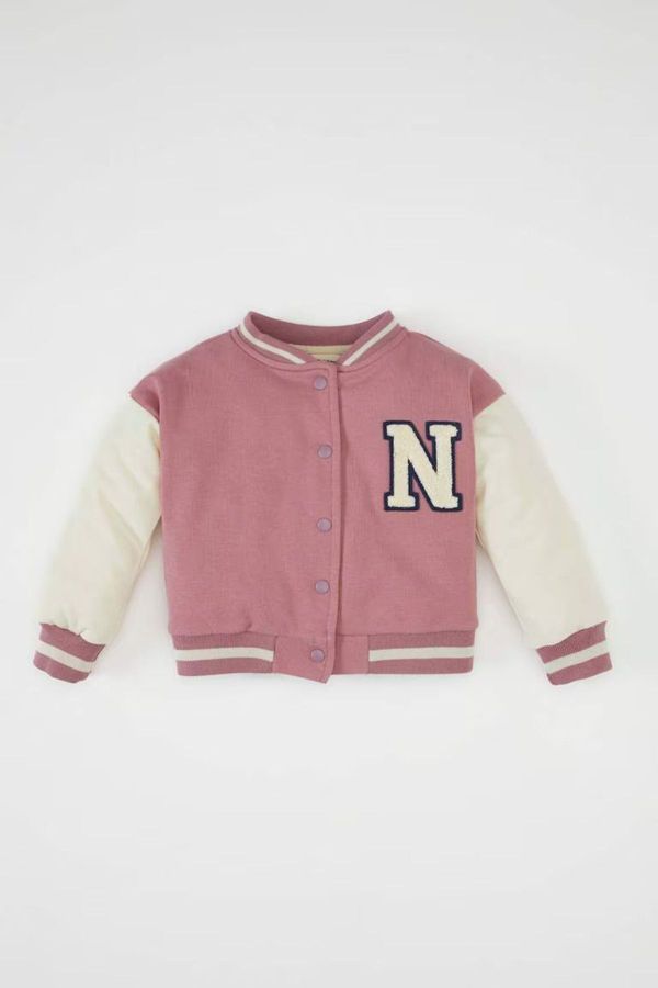 DEFACTO DEFACTO Baby Girl College Collar Bomber Cardigan