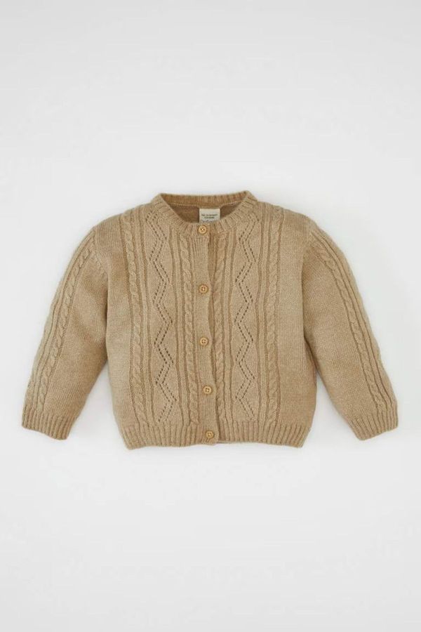 DEFACTO DEFACTO Baby Girl Crew Neck Cardigan