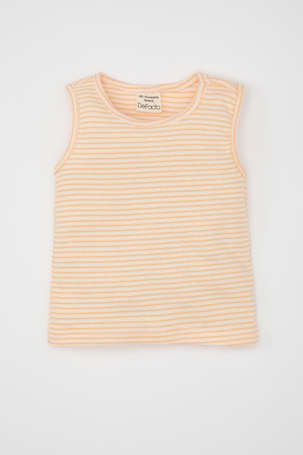 DEFACTO DEFACTO Baby Girl Crew Neck Striped Undershirt