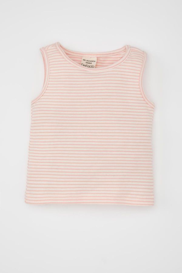 DEFACTO DEFACTO Baby Girl Crew Neck Striped Undershirt