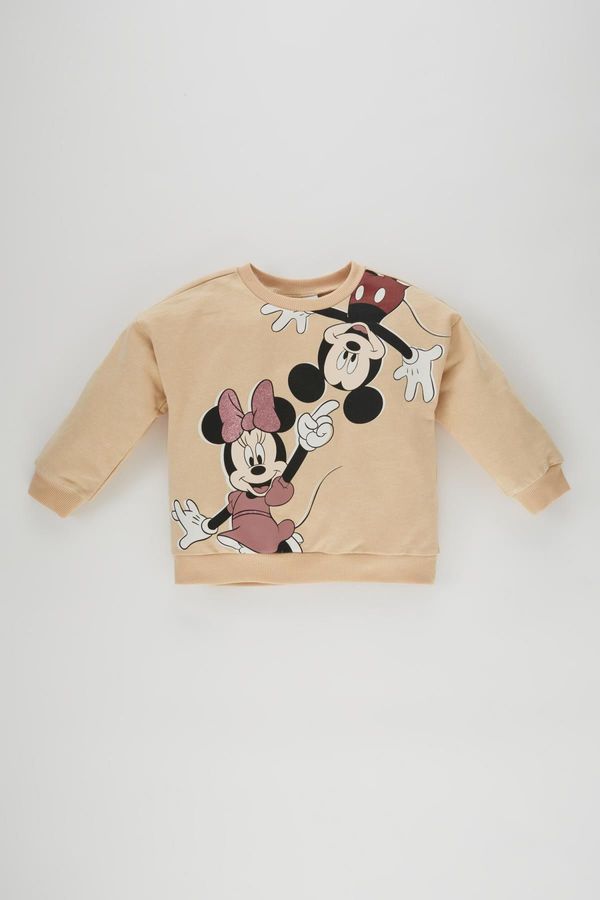 DEFACTO DEFACTO Baby Girl Disney Mickey & Minnie Crew Neck Sweatshirt