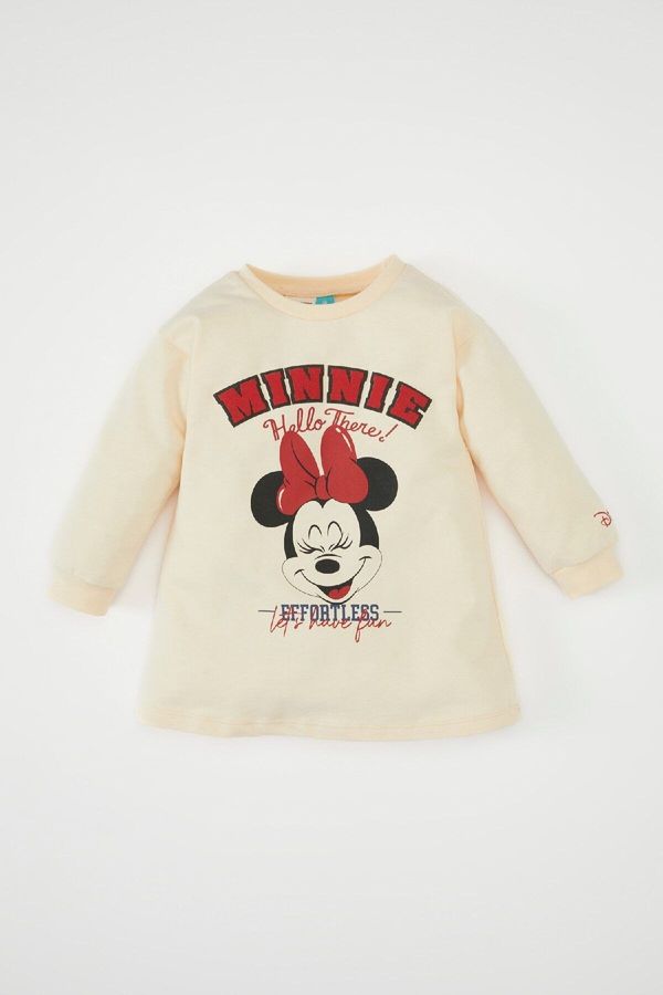 DEFACTO DEFACTO Baby Girl Disney Mickey & Minnie Long Sleeve Dress