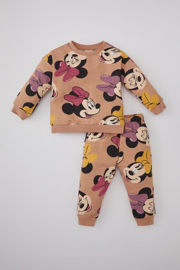 DEFACTO DEFACTO Baby Girl Disney Mickey & Minnie Sweatshirt Sweatpants 2-Piece Set