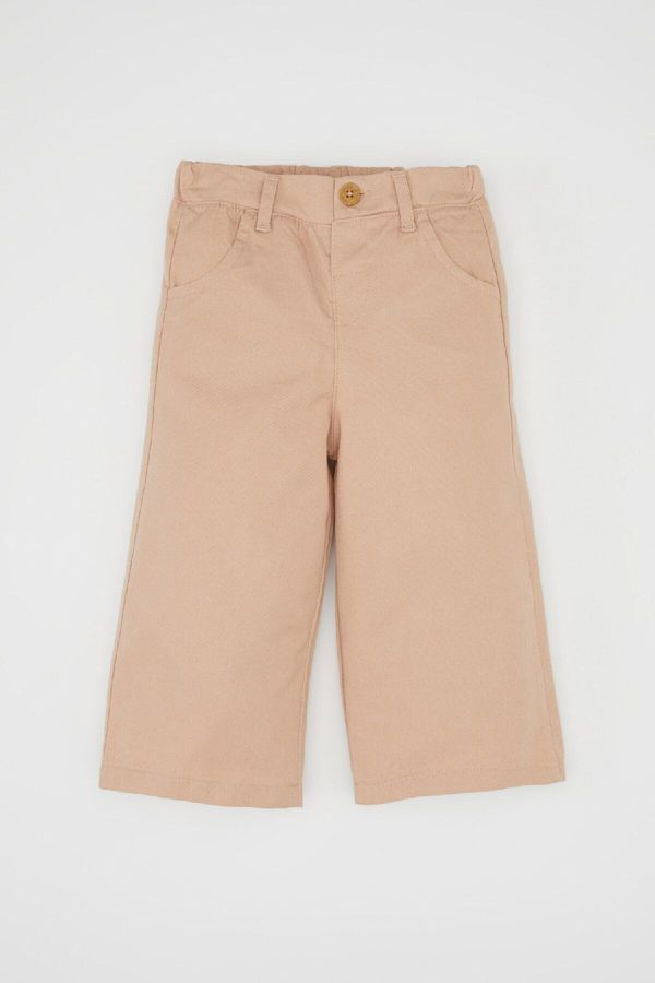 DEFACTO DEFACTO Baby Girl Elastic Banded Leg Gabardine Trousers