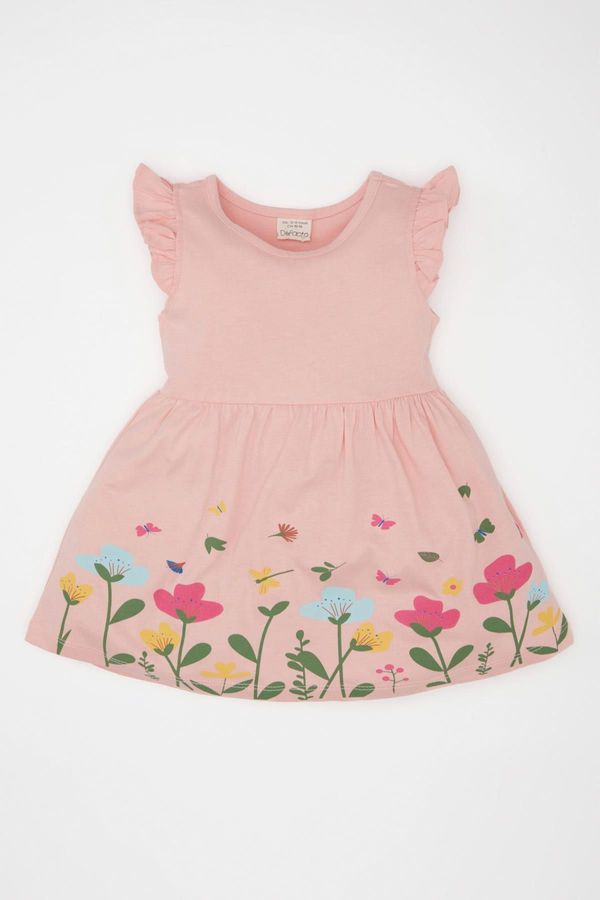 DEFACTO DEFACTO Baby Girl Floral Short Sleeve Dress