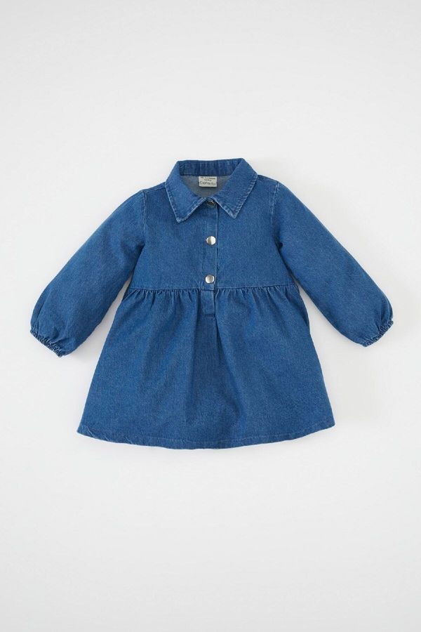 DEFACTO DEFACTO Baby Girl Long Sleeve Jean Dress