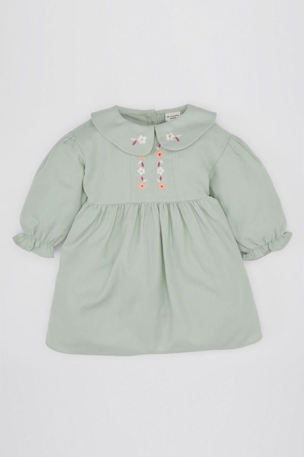 DEFACTO DEFACTO Baby Girl Long Sleeve Twill Dress