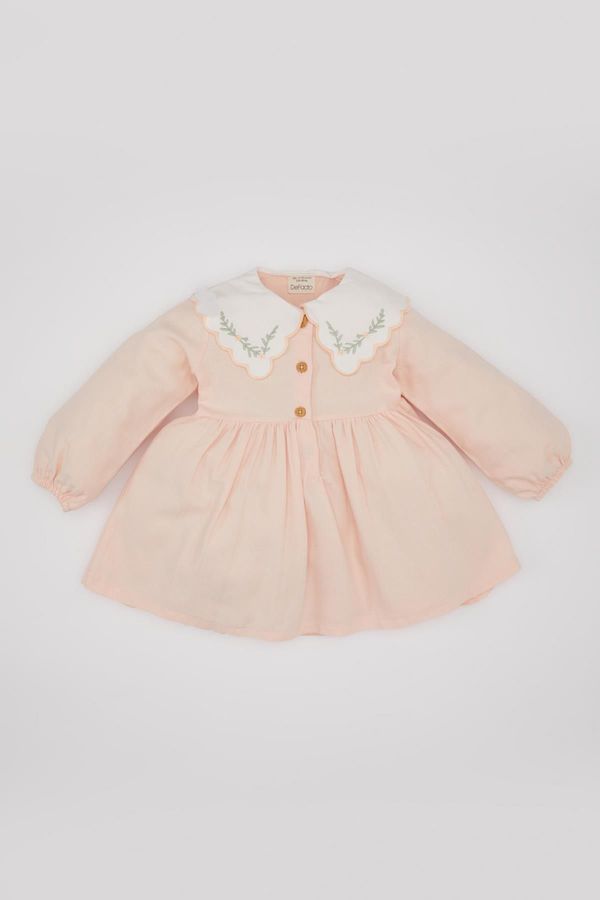 DEFACTO DEFACTO Baby Girl Long Sleeve Twill Dress