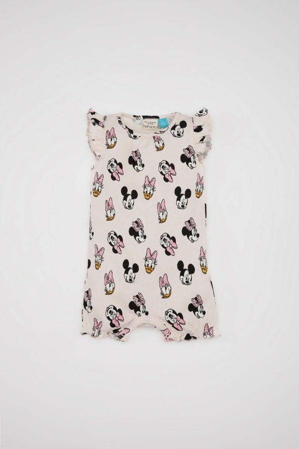 DEFACTO DEFACTO Baby Girl Newborn Disney Mickey & Minnie Ribbed Camisole Sleeveless Jumpsuit