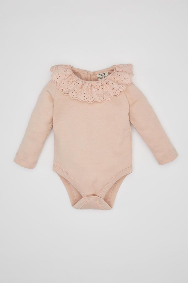 DEFACTO DEFACTO Baby Girl Newborn Long Sleeve Snap Snap Bodysuit