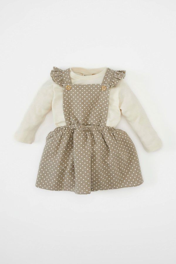 DEFACTO DEFACTO Baby Girl Polka Dot Long Sleeve Muslin 3-Piece Set