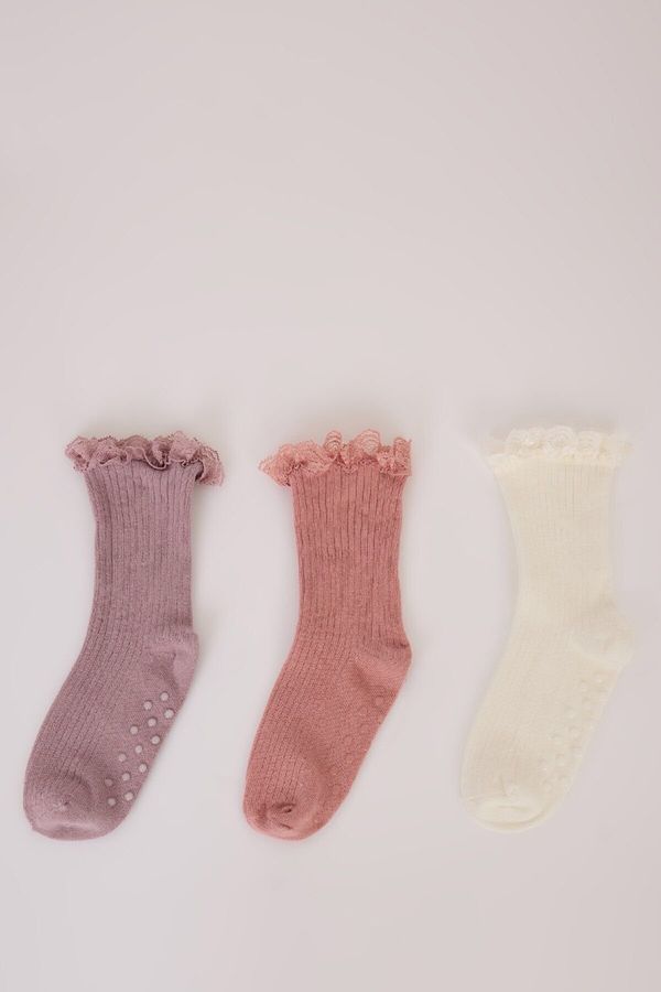 DEFACTO DEFACTO Baby Girl Seamless 3-Pack Cotton Long Socks