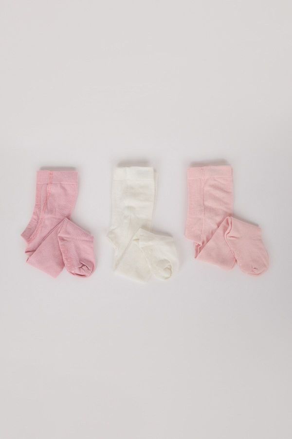 DEFACTO DEFACTO Baby Girl Seamless 3-Pack Cotton Tights