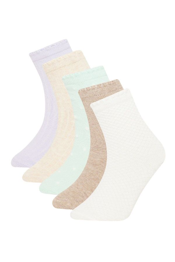 DEFACTO DEFACTO Baby Girl Seamless 5-Pack Cotton Long Socks