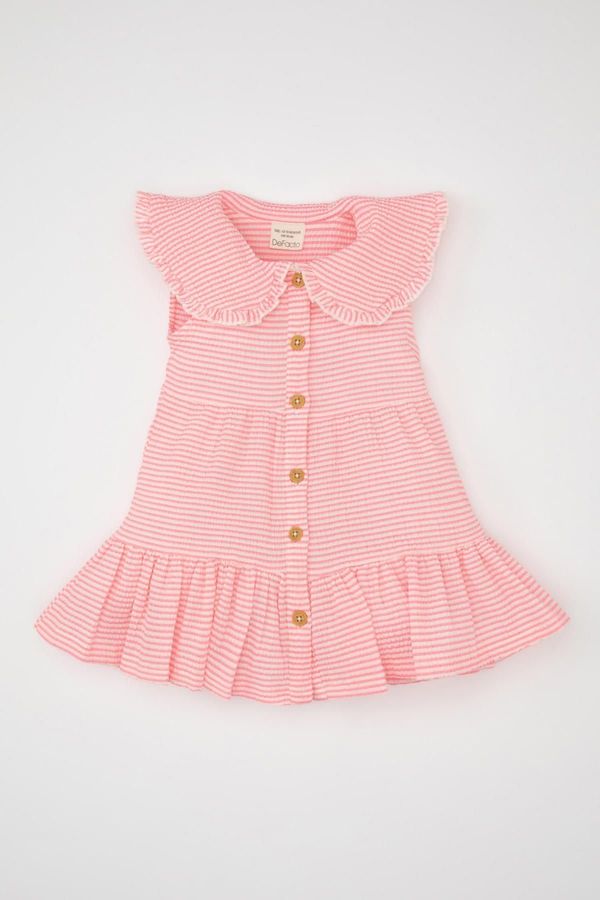 DEFACTO DEFACTO Baby Girl Striped Sleeveless Poplin Dress