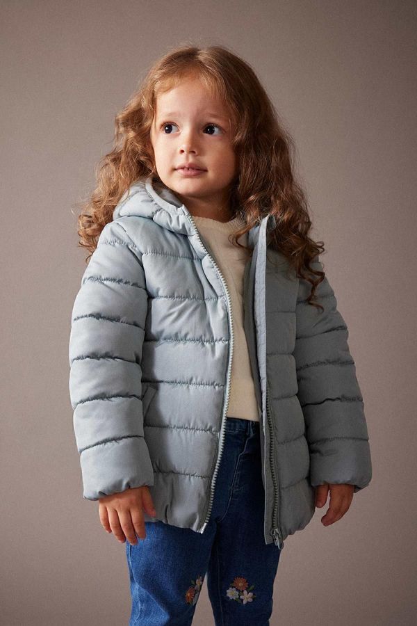 DEFACTO DEFACTO Baby Girl Water Repellent Hooded Puffer Coat