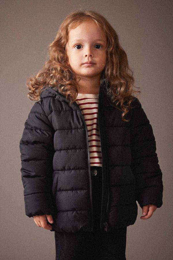 DEFACTO DEFACTO Baby Girl Water Repellent Hooded Puffer Coat