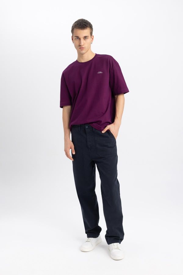 DEFACTO DEFACTO Baggy Fit Straight Leg Gabardine Trousers