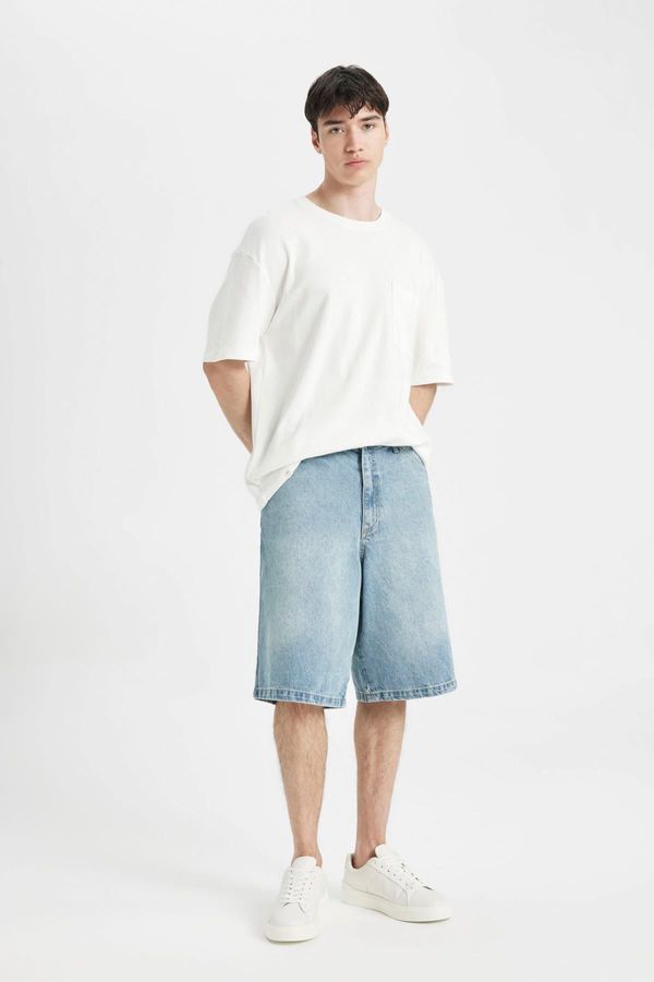 DEFACTO DEFACTO Baggy Jean Bermuda Shorts