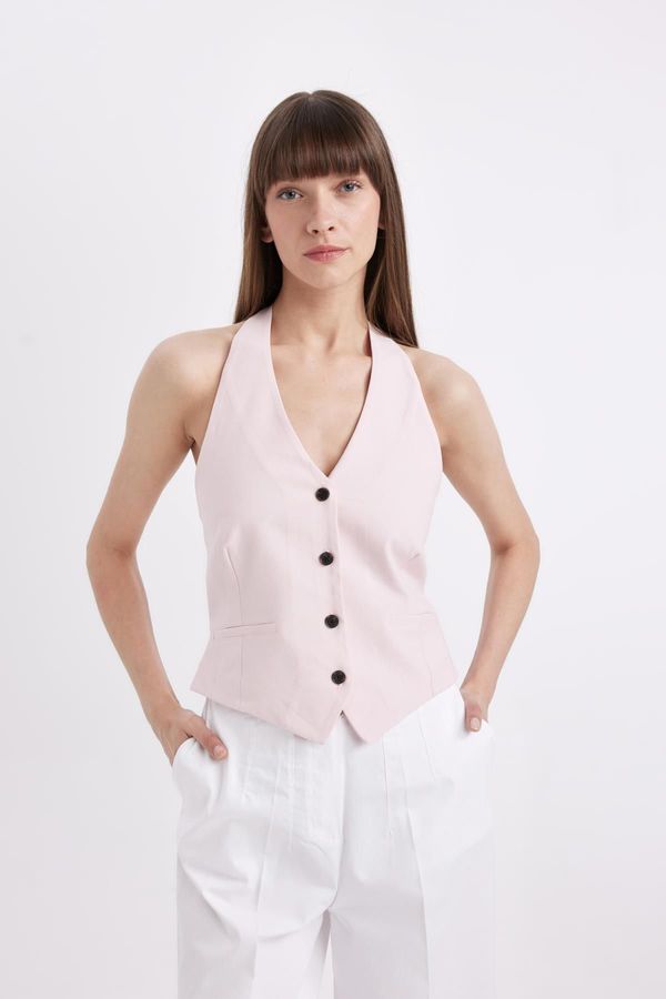 DEFACTO DEFACTO Barbell Neck Blazer Vest