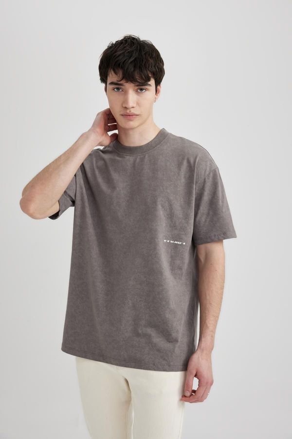 DEFACTO DEFACTO Boxy Fit Crew Neck Printed Short Sleeve T-Shirt